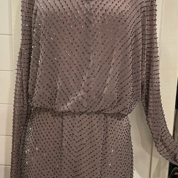 Arden B Dresses | Arden B Vintage Club Bugle Beaded Mini | Color: Tan | Size: S | Pm-25810755's Closet